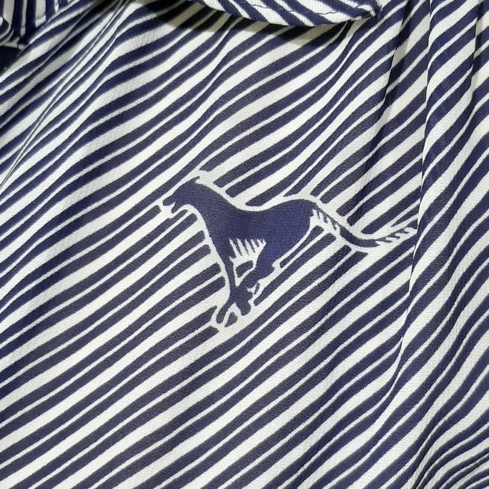 Vintage Blue and White Fit and Flare Dress | Size 12/14 - Picture 4 of 11